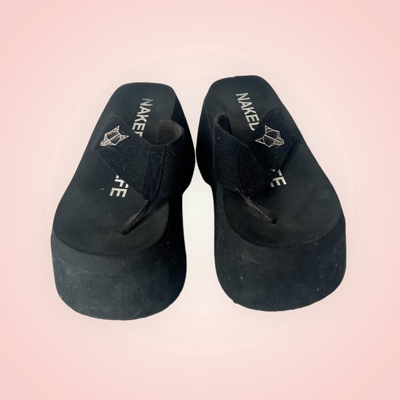 Naked Wolfe black platform sandals (Sz 38)